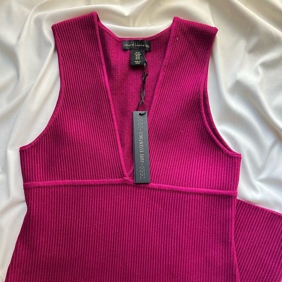 NWT House Of Harlow Fuchsia Ribbed Dress  ✨ - Picture 1 of 3